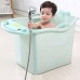Bathtubs Freestanding Foldable Portable Insulation Adult Plastic spa Bath Jacuzzi Family Bathroom (Color : Green  Size : 775255cm) - B07H7JNZSW